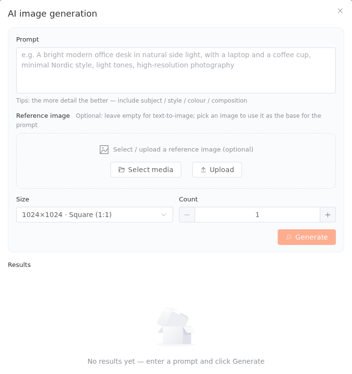 AI image generation