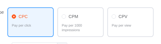 Billing type and bid